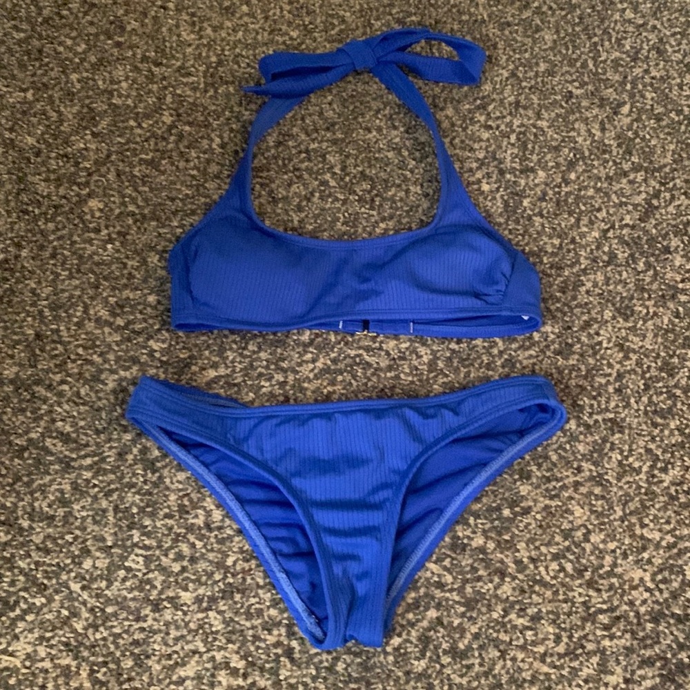 blue bathing suit